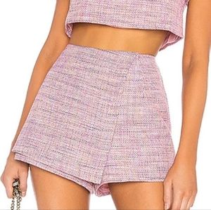Lovers + Friends Stargazer Tweed Mini Skort